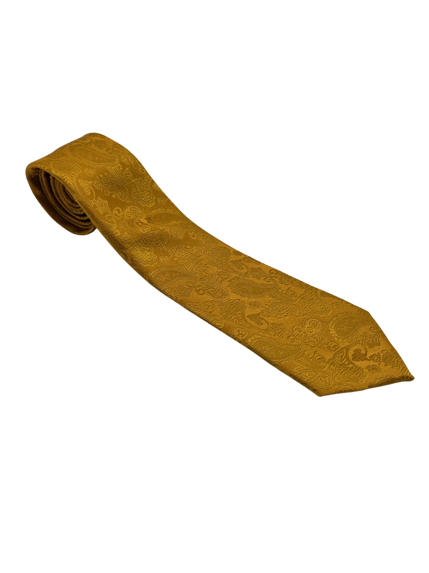 Gold paisley necktie for men by Iron Nighthawk Supply