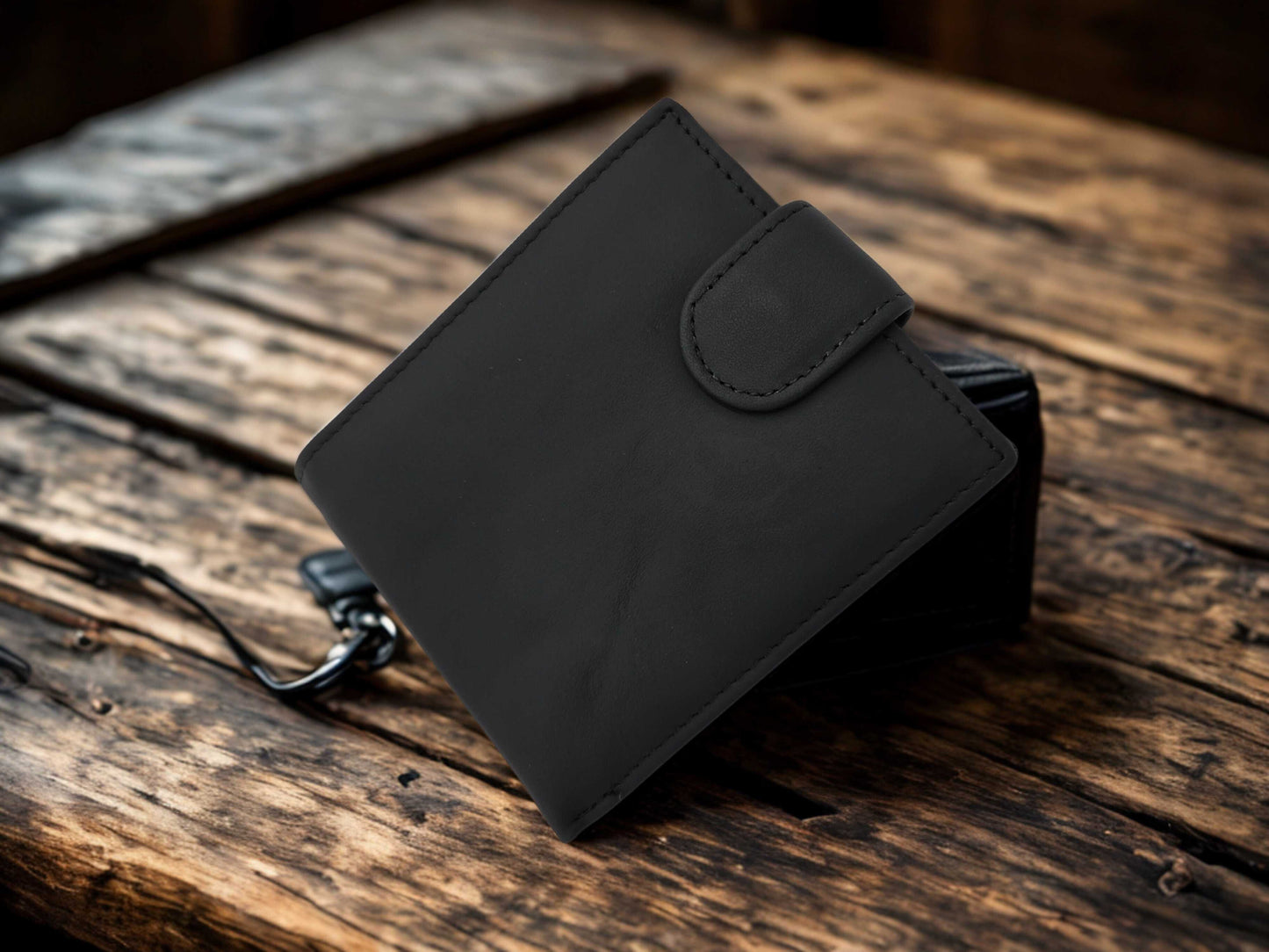 Iron Nighthawk Supply genuine leather men’s wallet with multiple card slots and rugged design