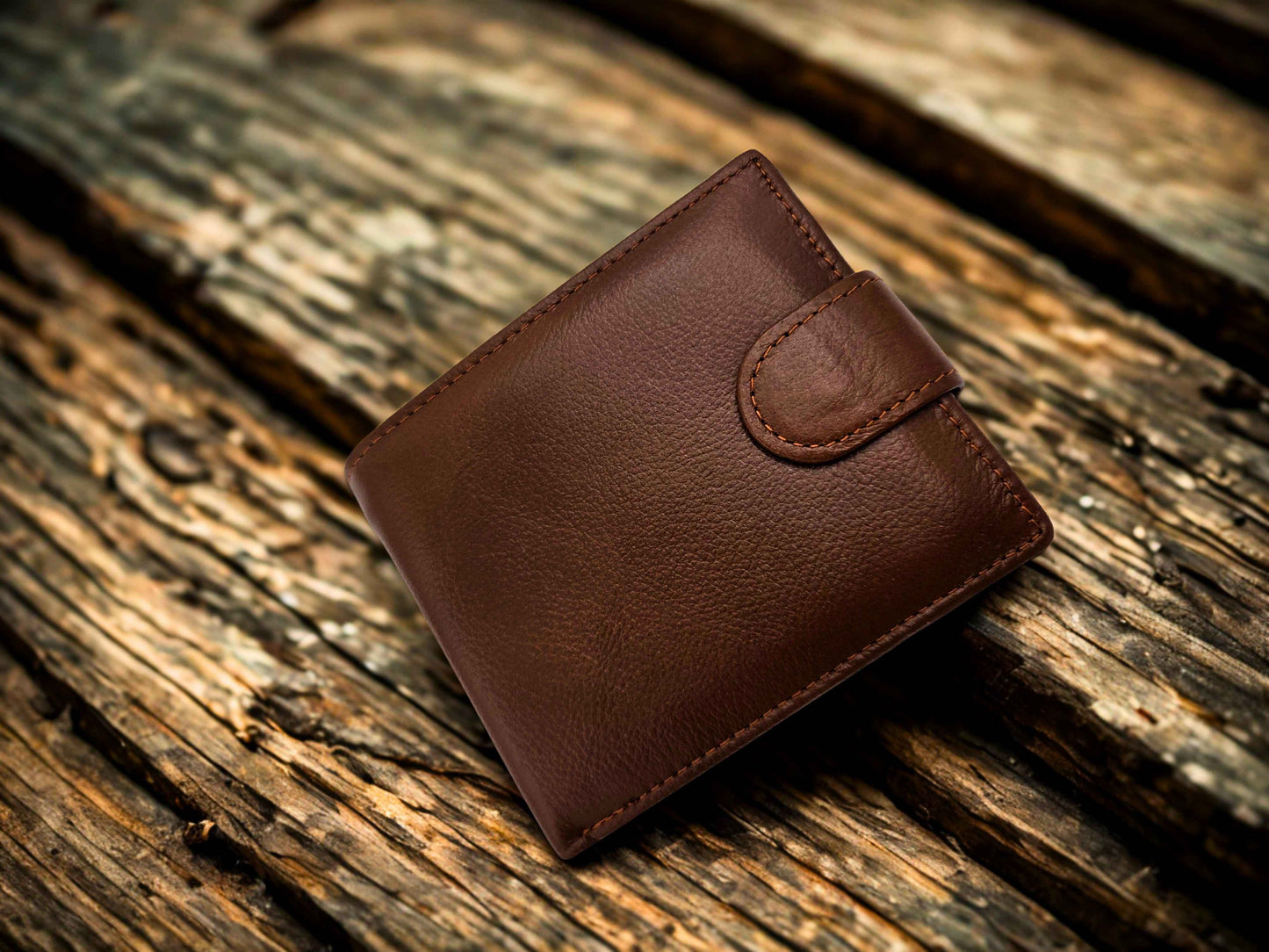 Iron Nighthawk Supply genuine leather men’s wallet with multiple card slots and rugged design