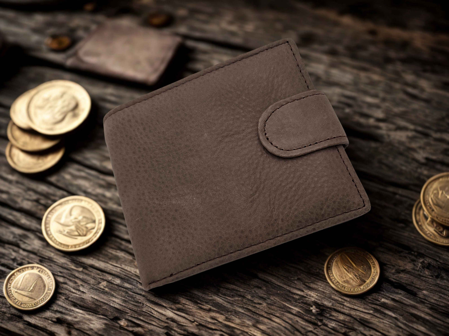Iron Nighthawk Supply genuine leather men’s wallet with multiple card slots and rugged design