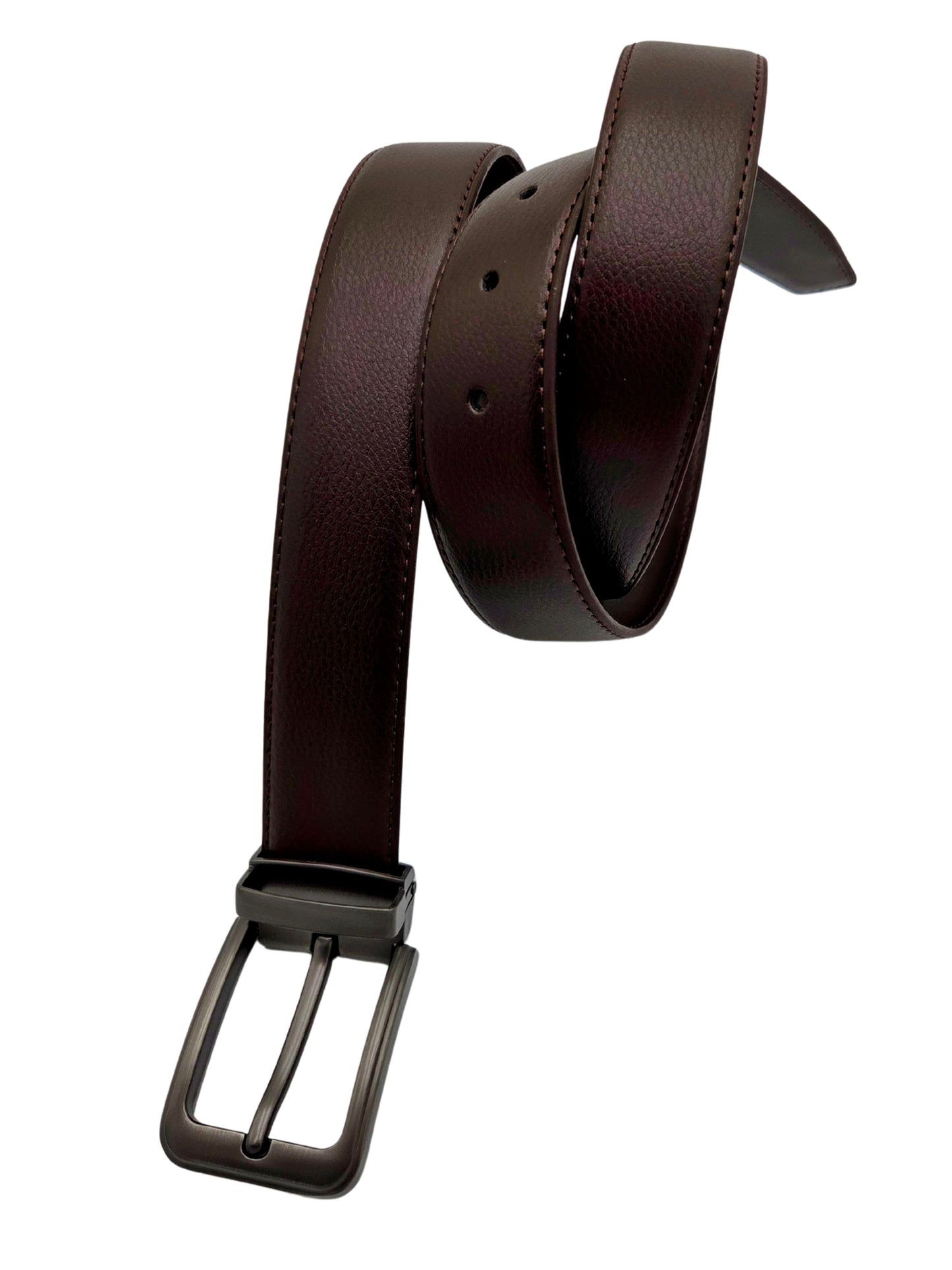 Iron Nighthawk Supply men’s brown leather belt with removable buckle and cut-to-size design